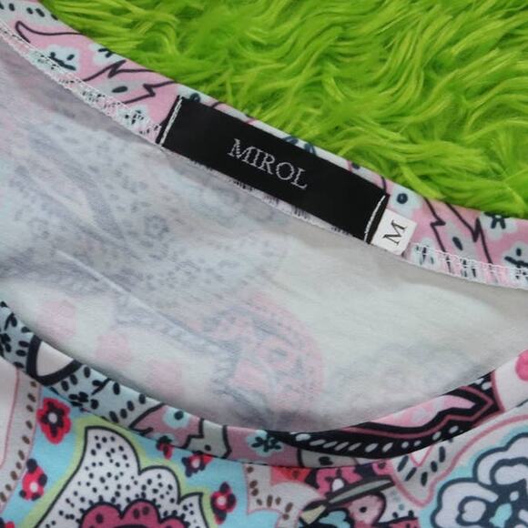 Mirol Paisley Short Sleeve Blouse, M - Picture 4 of 7